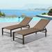 Lark Manor™ Antrea 75.79" Long Reclining Chaise Lounge Set Metal in Brown | 41.61 H x 24.61 W x 75.79 D in | Outdoor Furniture | Wayfair