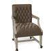 Armchair - Fairfield Chair Wayne 23.5" Wide Tufted Armchair Polyester/Other Performance Fabrics in Gray/Brown | 35 H x 23.5 W x 26.5 D in | Wayfair