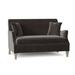 Fairfield Chair Leland 54.5" Recessed Arm Settee Polyester/Other Performance Fabrics in Gray | 35 H x 54.5 W x 36 D in | Wayfair