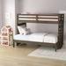 Viv + Rae™ Huseman Twin Over Full Solid Wood Standard Bunk Bed Wood in Gray/Brown | 62 H x 57 W x 83 D in | Wayfair