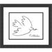 Vault W Artwork Dove of Peace by Pablo Picasso - Picture Frame Print on Paper in Black/White | 13 H x 15 W x 2 D in | Wayfair