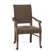 Fairfield Chair Delano Upholstered King Louis Back Arm Chair Fabric in Gray/Brown | 38 H x 24 W x 27 D in | Wayfair 5434-A4_ 9508 61_ Tobacco