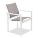 Telescope Casual Tribeca Café Stacking Patio Dining Chair Sling in White | 34 H x 24 W x 24.5 D in | Wayfair 1T7W23101