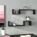 Zipcode Design™ Taylorsville 2 Piece Floating Shelf Set Wood in Black | 4.75 H x 22 W x 4 D in | Wayfair BRSD3278 25981416