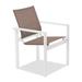 Telescope Casual Tribeca Café Stacking Patio Dining Chair Sling in White | 34 H x 24 W x 24.5 D in | Wayfair 1T7W27101