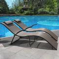 Latitude Run® Paramaz 69.09" Long Chaise Lounge Set Metal in Brown | 26 H x 24.61 W x 69.09 D in | Outdoor Furniture | Wayfair