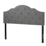 Winston Porter Yuma Panel Headboard Upholstered/Metal/Polyester in Gray | 54 H x 63 W x 4 D in | Wayfair A967DD043CF0426A96274483DD100EB8