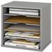 Ballucci Logan Stackable 5-Tier Paper, Mail & File Organizer Wood in White | 12 H x 13.8 W x 9.25 D in | Wayfair 00087
