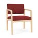 Lesro Lenox Wood 24.5" W Fabric Seat Waiting Room Chair w/ Wood Frame Wood in Red/Pink/Black | 32 H x 24.5 W x 25.5 D in | Wayfair