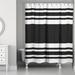 Beachcrest Home™ Sherree Striped Single Shower Curtain Polyester in Gray/Black | 74 H x 71 W in | Wayfair 6541182EB46E4CE8A3E82B0A62763AAF