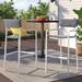 Zipcode Design™ Raleigh Outdoor Patio Aluminum Bar Stool Set of 2 Metal in Gray | 42.5 H x 19 W x 21.5 D in | Wayfair