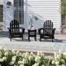 Three Posts™ Hartington 3 Piece Seating Group Plastic in Black | Outdoor Furniture | Wayfair AGTG1241 41573546