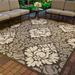 Brown 24 x 0.25 in Indoor/Outdoor Area Rug - Wade Logan® Arneshia Damask/Tan Indoor/Outdoor Area Rug | 24 W x 0.25 D in | Wayfair WNPR3691 39826405