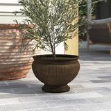 Charlton Home® Cyren Resin Urn Planter Resin/Plastic in Brown | 11.5 H x 15 W x 15 D in | Wayfair C3D8D8A6ED594349AE9208CB5566D91F