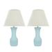 Canora Grey Moro 20" Table Lamp Ceramic/Linen in Blue/White/Brown | 20 H x 12.5 W x 12.5 D in | Wayfair FF24D21510564FCAB07094D6D57C50F1