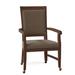 Fairfield Chair Pryor King Louis Back Arm Chair Wood/Upholstered/Fabric in Brown | 38.5 H x 24.5 W x 24.5 D in | Wayfair 8778-A4_ 8794 70_ Walnut