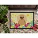 The Holiday Aisle® Veronique Easter Eggs Chocolate Labrador 36 in. x 24 in. Non-Slip Outdoor Door Mat Synthetics in White | 18" x 27" | Wayfair