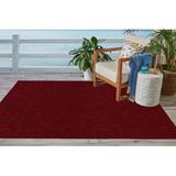 Red Rectangle 8' x 10' Area Rug - Latitude Run® Runner Floral Braided Indoor/Outdoor Area Rug Polypropylene | Wayfair