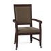 Fairfield Chair Pryor King Louis Back Arm Chair Wood/Upholstered/Fabric in Brown | 38.5 H x 24.5 W x 24.5 D in | Wayfair 8778-A4_ 9953 17_ Espresso