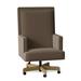 Fairfield Chair Somerset Executive Chair Wood/Upholstered in Black/Brown | 44 H x 28 W x 31 D in | Wayfair 1088-35_9953 65_Hazelnut_1009AgedBronze