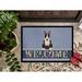 Winston Porter Bull Terrier Welcome 27 in. x 18 in. Non-Slip Outdoor Door Mat Synthetics | 18 W x 27 D in | Wayfair