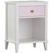 Little Seeds Monarch Hill Poppy 1 Drawer Nightstand Wood in Pink | 26.81 H x 19.69 W x 15.06 D in | Wayfair 6826334COM