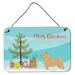 The Holiday Aisle® Pit Bull Terrier Christmas Hanging Prints Decorative Accent Metal | 8 H x 12 W x 0.03 D in | Wayfair