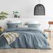 Ebern Designs Simla Natural Loft Prewashed Microfiber Duvet Cover Set Microfiber in Blue | Twin XL Duvet Cover + 2 Standard Shams | Wayfair