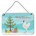 The Holiday Aisle® German Langshan Chicken Christmas Hanging Prints Decorative Accent Metal | 8 H x 12 W x 0.03 D in | Wayfair