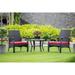 East West Furniture Square 2 - Person 22" Long Outdoor Dining Set w/ Cushions Glass | Wayfair DTL3C01B