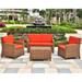 Bay Isle Home™ Woodacre 4 Piece Sofa Seating Group w/ Cushions Metal | Outdoor Furniture | Wayfair DD328300E01945A086163957BA8F01F3