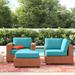Latitude Run® Larrissa 9 Piece Outdoor Seat/Back Cushion Set Acrylic in Green/Blue/Brown | 6 H in | Wayfair B2B8922AEC0A4B88A4DF581746BF7C9B