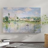 Vault W Artwork Vetheuil In Summer, 1880 by Claude Monet - Wrapped Canvas Print Canvas, Cotton in Blue/Green/White | 8 H x 12 W x 0.75 D in | Wayfair
