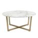 Latitude Run® Abduallah Cross Legs Coffee Table Wood/Metal in White | 15.75 H x 36.03 W x 36.03 D in | Wayfair B8CBA7F3A6E24E8A8AA649E5AE1C7B61