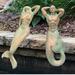 HomeStyles Life's a Beach Mermaid & Merman Triton Shelf Sitter 2 Piece Garden Statue Set Resin/Plastic | 18 H x 6 W x 5 D in | Wayfair 97831