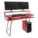 Latitude Run® Gaming Desk Wood/Metal in Red/Black | 36 H x 47.81 W x 20 D in | Wayfair 463B86E0A79A404F8DA52708D2AF30DE