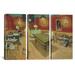Vault W Artwork The Night Cafe by Vincent van Gogh 3 Piece Painting Print on Wrapped Canvas Set Metal in Brown/Red | 40 H x 60 W x 1.5 D in | Wayfair