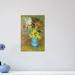 Vault W Artwork "Vase w/ Daisies & Anemones" by Vincent Van Gogh Painting Print on Canvas in Blue/Green/Yellow | 12 H x 8 W x 0.75 D in | Wayfair