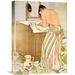 Vault W Artwork 'Woman Bathing I 1891' by Mary Cassatt Painting Print on Wrapped Canvas in Brown/Green | 22 H x 16.06 W x 1.5 D in | Wayfair