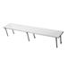 PRE Sales WFT Rectangular Folding Table Bar Top Riser Wood in White | 12 H x 72 W x 12 D in | Wayfair 3920