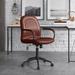 Steelside™ Arzola Task Chair Upholstered/Metal in Black/Brown | 37.4 H x 23.03 W x 25.2 D in | Wayfair 56F7AE0363B146E68CD40DDC4D84E950