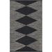 Black 96 x 0.01 in Area Rug - Union Rustic Alexandre Southwestern Handmade Flatweave Cream/Area Rug Leather/Cotton | 96 W x 0.01 D in | Wayfair