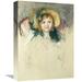 Vault W Artwork 'Sara in a Bonnet w/ a Plum Hanging Down' by Mary Cassatt Print on Canvas in White | 16 H x 12 W x 2 D in | Wayfair