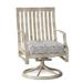 Woodard Seal Cove Swivel Patio Dining Chair w/ Cushion in Gray | 37.75 H x 24 W x 26.5 D in | Wayfair 1X0472-70-65N