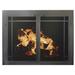Ebern Designs Acee Cabinet Style Steel Fireplace Door Steel in Gray | 26 H x 43 W x 3 D in | Wayfair 8528A3BC10C247DEA859AE5FADE5C33C