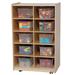 Wood Designs 10 Compartment Cubby w/ Bins Wood in Brown/White | 38 H x 24 W x 15 D in | Wayfair 16101