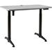 Inbox Zero Height Adjustable Standing Desk Wood/Metal in Gray | 48 W x 30 D in | Wayfair 3F762E79DD8144039C730BD43E9F11D3