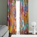 Latitude Run® Abstract Semi-Sheer Curtain Panels Polyester | 52 H in | Wayfair B3FEEC221FB04ECBA9485C1BC5D13842