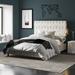 Latitude Run® Ahlrike Low Profile Standard Bed Upholstered/Cotton in Black | 51 H x 56 W in | Wayfair MCRW5407 40207729