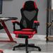 Inbox Zero Office Home PC & Racing Game Chair Foam Padding/Upholste/Mesh in Red | 46.5 H x 22.75 W x 28.25 D in | Wayfair
